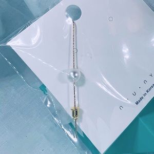 Golden Unique Faux Pearl Statement Bar Ear Cuff